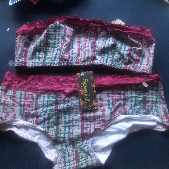 NWT Set Spreegirl Art & Crafts Bandeau & Hipster - Picture 3 of 8